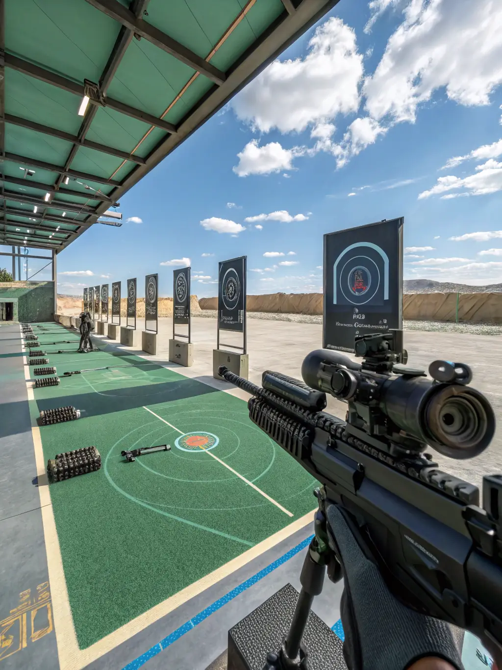 A group of shooters participating in a safety training session, emphasizing the importance of responsible gun handling.